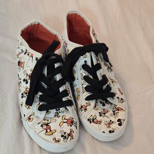 Disney Sneakers with Mickey Mouse Print - Black and White